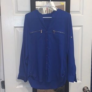 Blue Calvin Klein button down